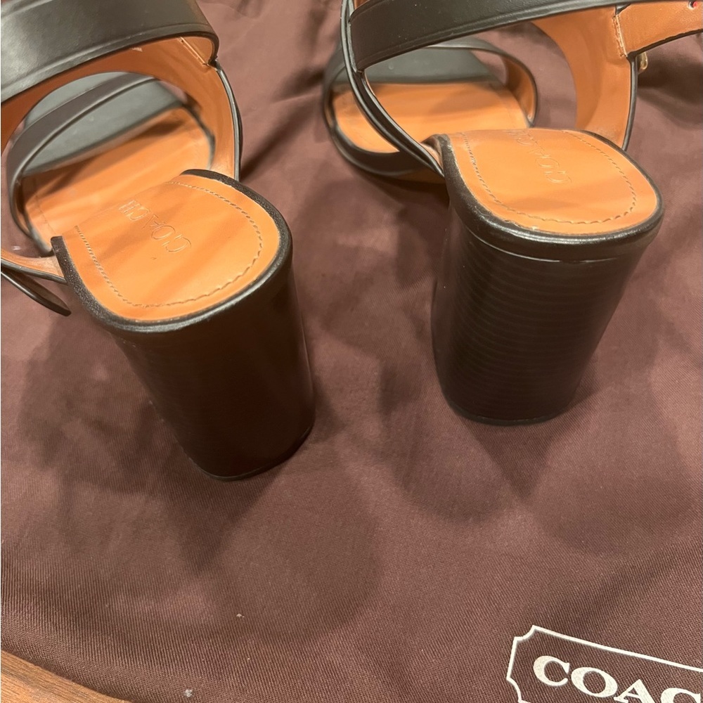 Coach Black Leather Heels - Picture 4 of 8